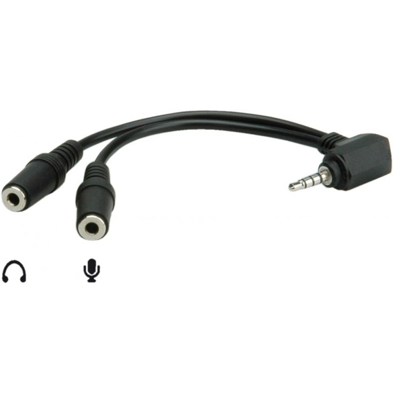 CABLE MINIJACK 4POLOS M-2xMINIJACK H 3 P