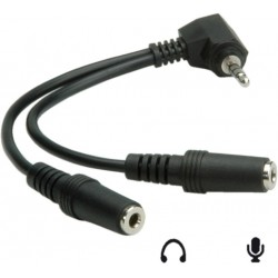 CABLE MINIJACK 4POLOS M-2xMINIJACK H 3 P