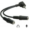 CABLE MINIJACK 4POLOS M-2xMINIJACK H 3 P