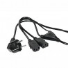CABLE ALIMENTACION "Y" RED-2xCPU C13 2M