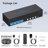 KVM 4X1 DISPLAYPORT + USB 8K 60HZ