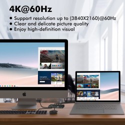 KVM 2X1 DISPLAYPORT + USB 4K 60HZ