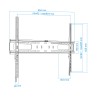 SOPORTE TV DE 60" a 100" NEGRO FIJO 75Kg