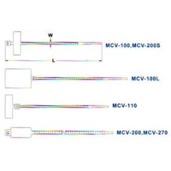 BRIDA BANDERA 100X2,5mm Sup.Marc.25x8mm