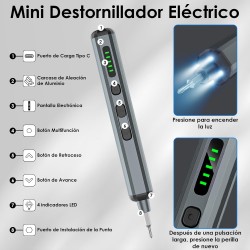 MICRO DESTORNILLADOR ELECTRICO 74 en 1