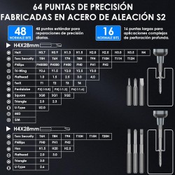 MICRO DESTORNILLADOR ELECTRICO 74 en 1