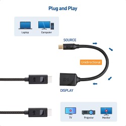 ADAPTADOR MINIDP M-DISPLAYPORT H 15cm 8k
