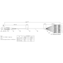 JUMPER MPO OM4 12 FIBRAS M-12xLC 2MTS