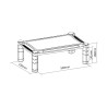 SOPORTE ELEVADOR XL PARA MONITOR (NEGRO)