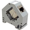 PLACA PLASTICA 1xRJ45 PARA CARRIL DIN BL