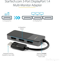 HUB SPLITTER DISPLAYPORT 1 Entrada-3Sali