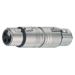 ADAPTADOR XLR3 HEMBRA-HEMBRA NEUTRIK