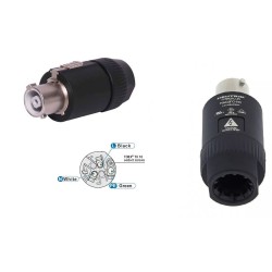 CONECTOR POWERCON 32A NEGRO NEUTRIK