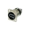 CONECTOR USB 2.0 TIPO A-B REVER. NEUTRIK
