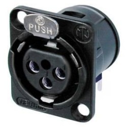 CONECTOR XLR3 HEMBRA C/I CODO NEUTRIK