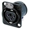 CONECTOR XLR3 HEMBRA C/I CODO NEUTRIK