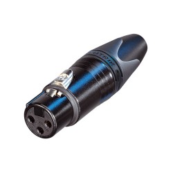 CONECTOR XLR3 HEMBRA AEREO NEGRO NEUTRIK