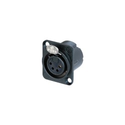 CONECTOR XLR4 HEMBRA PANEL NEGRO NEUTRIK