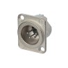 CONECTOR XLR4 MACHO PANEL NIKEL NEUTRIK