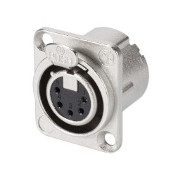 CONECTOR XLR5 HEMBRA PANEL NIKEL NEUTRIK