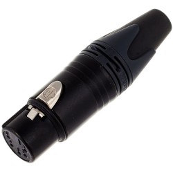 CONECTOR XLR5 HEMBRA AEREO NEGRO NEUTRIK