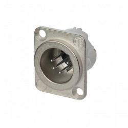 CONECTOR XLR5 MACHO PANEL NIKEL NEUTRIK