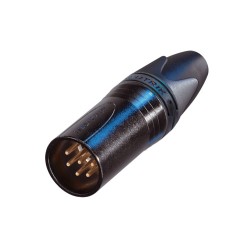 CONECTOR XLR6 MACHO AEREO NEGRO NEUTRIK