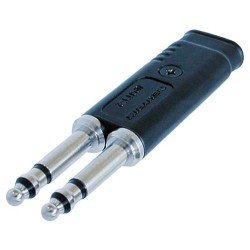 CONECTOR DOBLE BANTAM M 4,4mm NEGRO NEUT