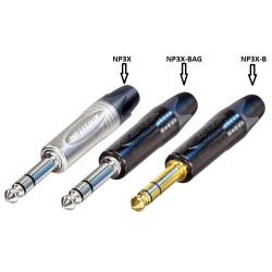 CONECTOR JACK M 6,35mm ST NEGRO NEUTRIK