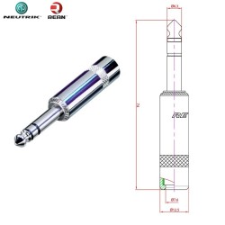 CONECTOR JACK M 6,35mm ST REAN NIKEL