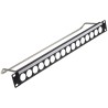 PANEL 19" 1U 16 PUERTOS XLR+ VARILLA+POR