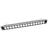 PANEL 19" 1U 16 PUERTOS XLR+ VARILLA+POR