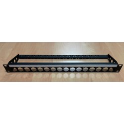 PANEL 19" 1U 16 PUERTOS XLR+ SOPORTE SUJ
