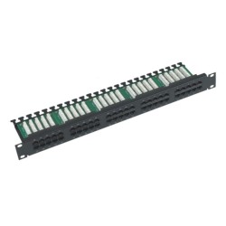 PANEL 19" 50 PUERTOS RJ45 VOZ CAT3 NEGRO