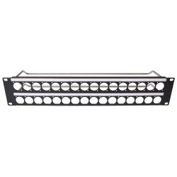 PANEL 19" 2U 32 PUERTOS XLR+ VARILLA+POR