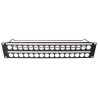 PANEL 19" 2U 32 PUERTOS XLR+ VARILLA+POR