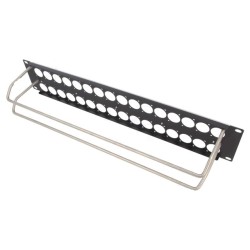 PANEL 19" 2U 32 PUERTOS XLR+ VARILLA+POR