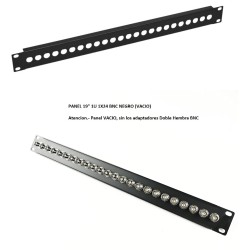 PANEL 19" 1U 1X24 BNC NEGRO (VACIO)
