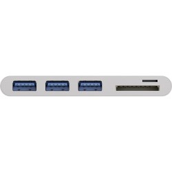 ADAPTADOR USB C M-3xUSB 3.0+LECTOR TARJE