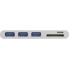 ADAPTADOR USB C M-3xUSB 3.0+LECTOR TARJE