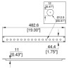 PANEL 19" 1U 1x16 BNC NEGRO (VACIO)