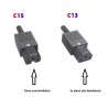 CONECTOR ALIMENTACION C15 HEMBRA RECTO