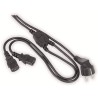 CABLE ALIMENTACION "Y" RED-2xCPU C13 2M