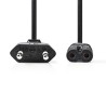 CABLE ALIMENTACION RED-FORMA 8 2M NEGRO
