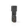 ADAPTADOR C13-C14 CODO 90º NEGRO 270º