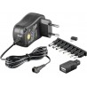 ALIMENTADOR UNIVERSAL 3-12V 1A 12W NEGRO