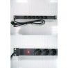 REGLETA 19" 6 TOMAS SCHUKO SIN/INT+LEDIN