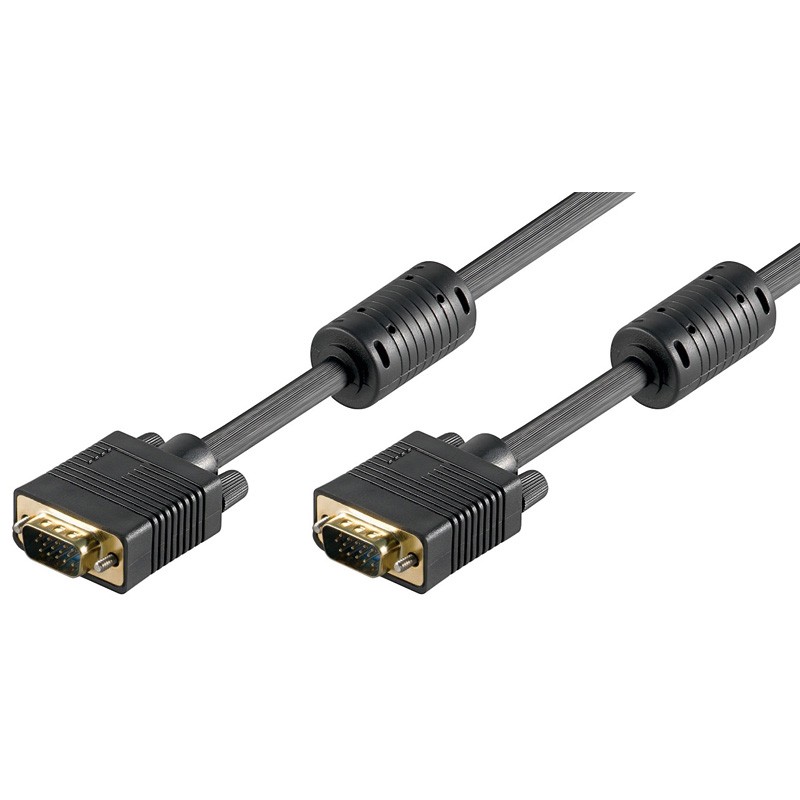 CABLE VGA M-M 15MTS NEGRO CON FERRITAS