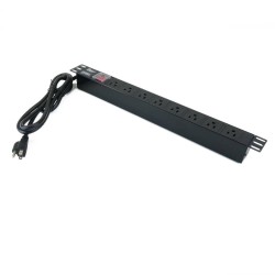 REGLETA 19" 8 TOMAS USA CON INTERRUPTOR