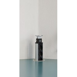 REGLETA ESCAMOTEABLE 3TOMAS SCHUKO+2xUSB